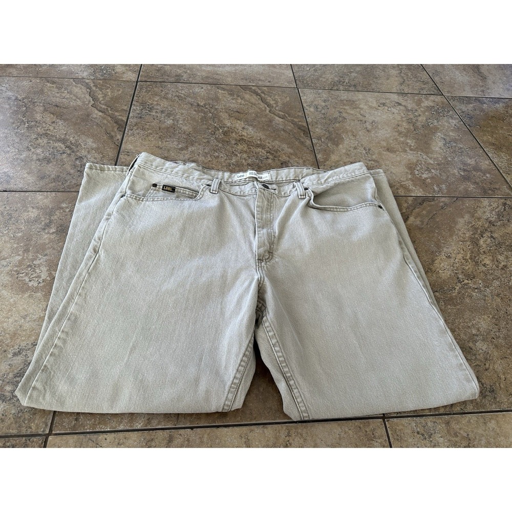 Lee Jeans Relaxed Fit Men's Size 42X30 Tan Straight Leg Denim Fit 41X 29 - Picture 3 of 8